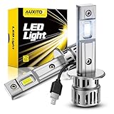 AUXITO H1 Bulbs, 1000% Brighter 6500K White Illumination, Factory Halogen Size Match, Simple Plug and Play, 99% Vehicle Compatible, Pack of 2