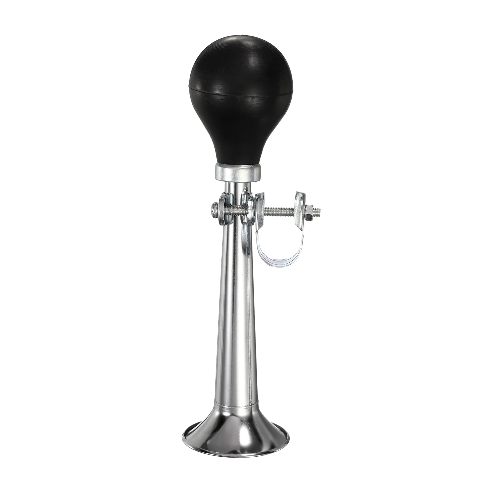 YELARXI Bike Horn, Air Horns for Safety with Air Squeeze Metal Handlebar Bugle Bicycle Loud Bell 8 Inch & Silver - Fit for (Road/Mountain/Bikes/Scooters)
