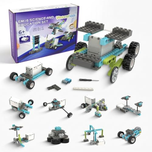 Veecafiodi Science Kits for Kids Age 8-12, 50 in 1 STEM Toys for Kids 6-12, Motorized Building Toy for Boys Girls, Educational Engineering Set, Birthday Gift