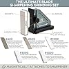 ORIGINAL ADJUSTABLE ROLLING KNIFE SHARPENER KIT: Adjustable Height, 30 Angle Options, 5 Removeable Whetstone Plates, Leather Strop with Travel Case - Kitchen Knife Sharpener #2