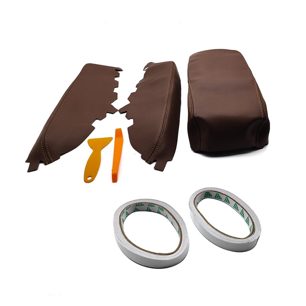 Front Center Console Armrest Lid and Door Panel Cover Brown Replacement for Toyota Avalon 2013-2018