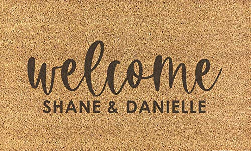 Custom Personalized Doormat by All Star Products | Long Lasting Wedding Gift | Realtor House Warming Present | Indoor / Outdoor Decorative Mat for Front Porch or Entryway