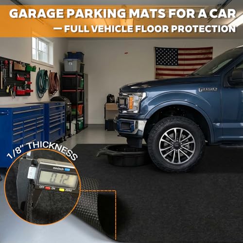 Garage Car Mats for Floor 17'x7'4" Large Oil Drip Mat for Under Car Truck by GeoDB - Used condition - Image 2