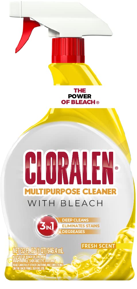 Cloralen All Purpose Cleaner with Bleach Spray - 32 fl oz - Fresh Scent - 3-in-1 Multipurpose Cleaner
