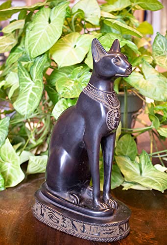 Estatua Diosa Bastet Egipcia Negra 13 Pulgadas miniatura 6