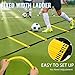 Camkinger Fixed Rung Agility Ladder, 20ft, 12 Rungs No Tangle Speed and Agility-Training Equipment for Soccer Footwork Coaching Ladders with Carrying Bag, Ground Stakes for Adults, Youth Kids, Yellow