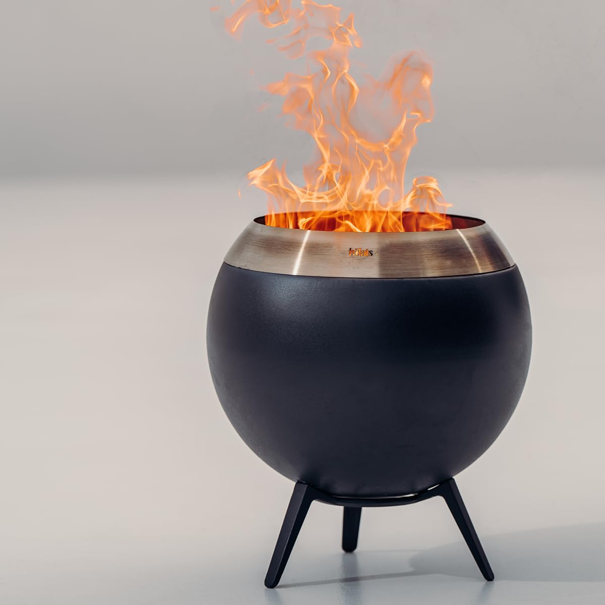 höfats - Moon 45 niedriger Fuß - Standfuß aus Gusseisen für bodennahen Stand - schneller, werkzeugloser Aufbau - Zubehör für Moon 45 Feuerkorb - schwarz emailliert