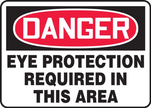 Panneau danger protection des yeux obligatoire aluminium haute résistance
