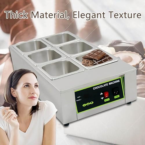 Máquina profesional para derretir chocolate con 6 recipientes miniatura 2