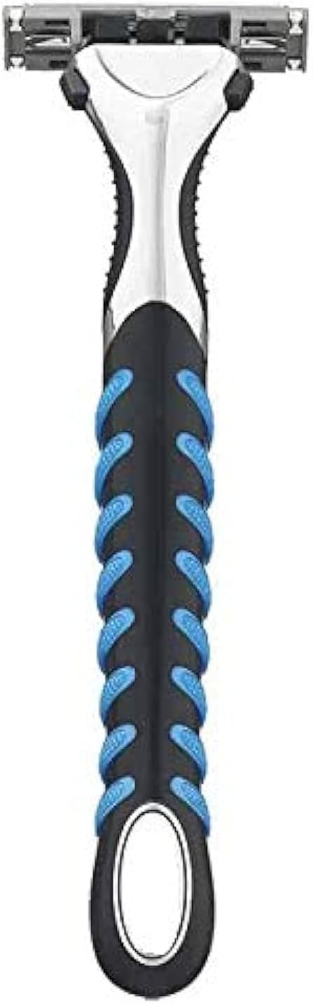 NING Sensor Excel Manual Shaving Razor, Blue, Twin Blade Technology, Spring-mounted for Comfortable Shave