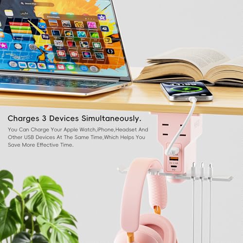 ALACOO Multi-Function Desk Headphone Hanger Hook Gaming Office - image 2