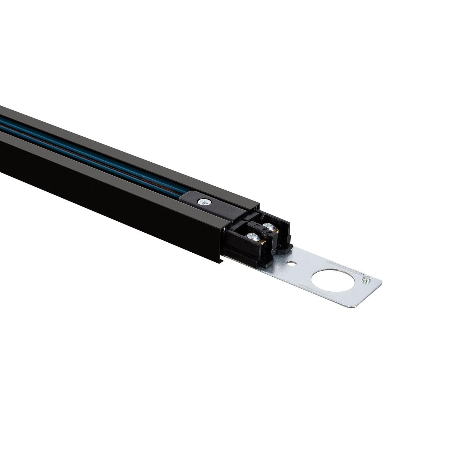 LEDKIA LIGHTING Carril Monofásico Aluminio para Focos LED 2 Metros Negro
