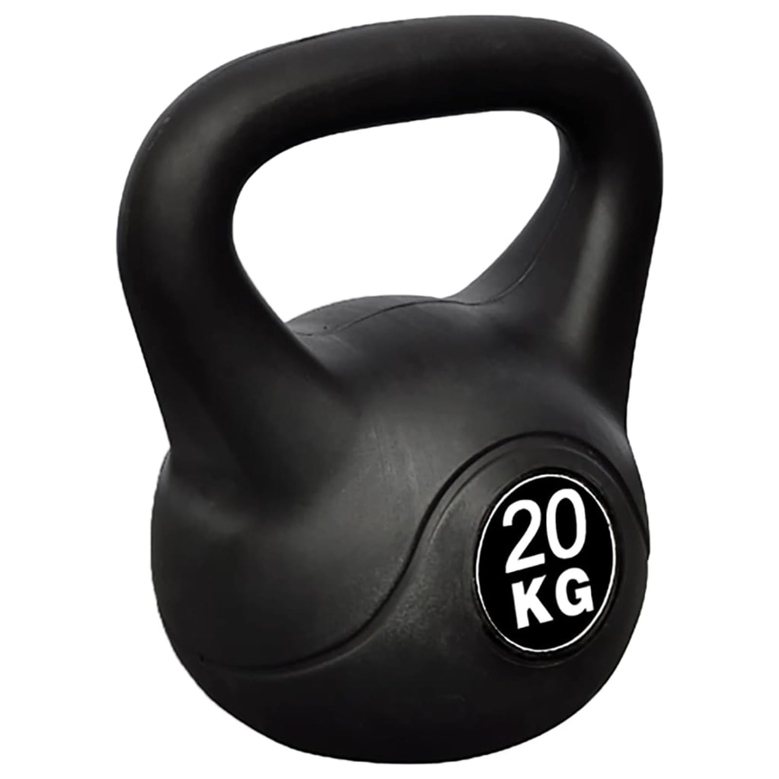 20 kg Kettlebell Kettlebell Sport Fitness Siłownia HDPE i beton z ergonomicznym uchwytem antypoślizgowy sportowy przyrząd do budowy mięśni i treningu siłowego