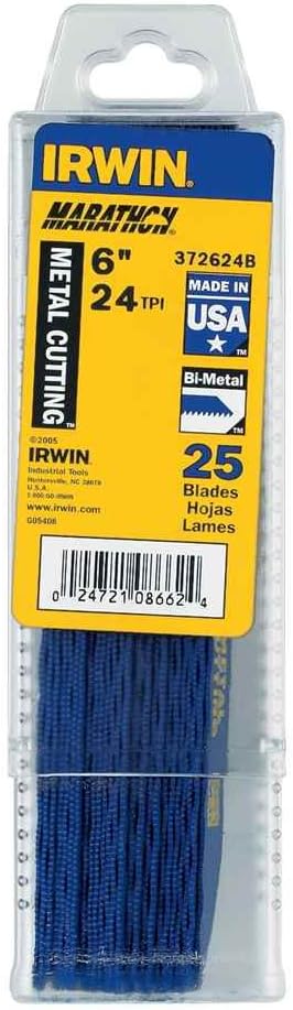 IRWIN Reciprocating Saw Blades, Metal Cutting, 6-inch, 14 TPI, 25-Pack (372614B) - Reciprocating Saw Blades - 
