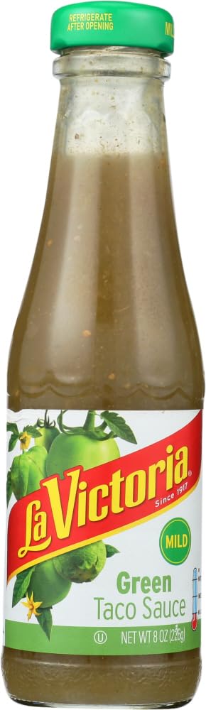 La Victoria Taco Sauce, Grn, Mild, 8-Ounce (Pack of 6)