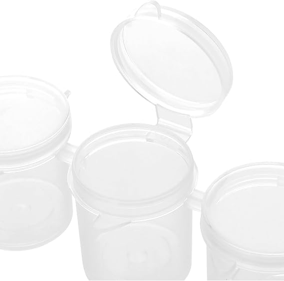 30 Strips 180 Pots Empty Paint Strips, 15ml Mini Paint Container with Lids, Clear Paint Pots Storage for Art, Craft