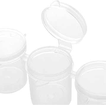 30 Strips 180 Pots Empty Paint Strips, 15ml Mini Paint Container with Lids, Clear Paint Pots Storage for Art, Craft