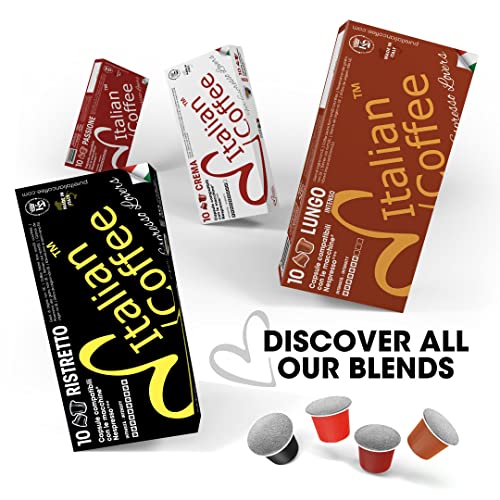 Italian Coffee Decaffeinated "Dek" Capsules, Compatible With Nespresso Machines (Decaffeinated Espresso, 120 Pods) #TOP2