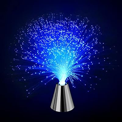 Sensory Fiber Optic Lamp - LED Color Changing with Cone Base - Fiber Optic Lights with Battery Powered - Calming Mood Night Light …