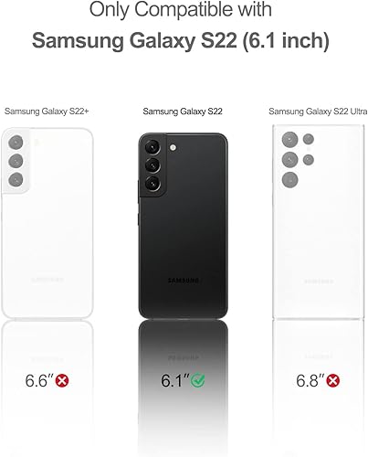 Miniatura 2 de SURITCH Funda para Samsung Galaxy S22, protector de pantalla integrado Protección de cuerpo completo a prueba de golpes, resistente, delgada, suave,