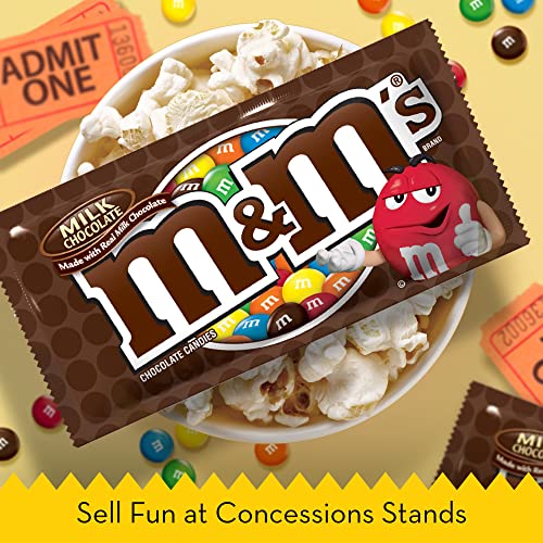 M&M'S Milk Chocolate Candy, Full Size, 1.69 oz Bag (Pack of 36)
