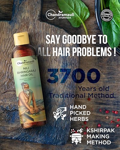 Image of Hair Oil, 100 ML | Daily Hair Oil | Delays Premature Greying, Reduces Dandruff and Strengthen | Black Tila Tail Base | With Bringaraj, Neeli, Amla & More |