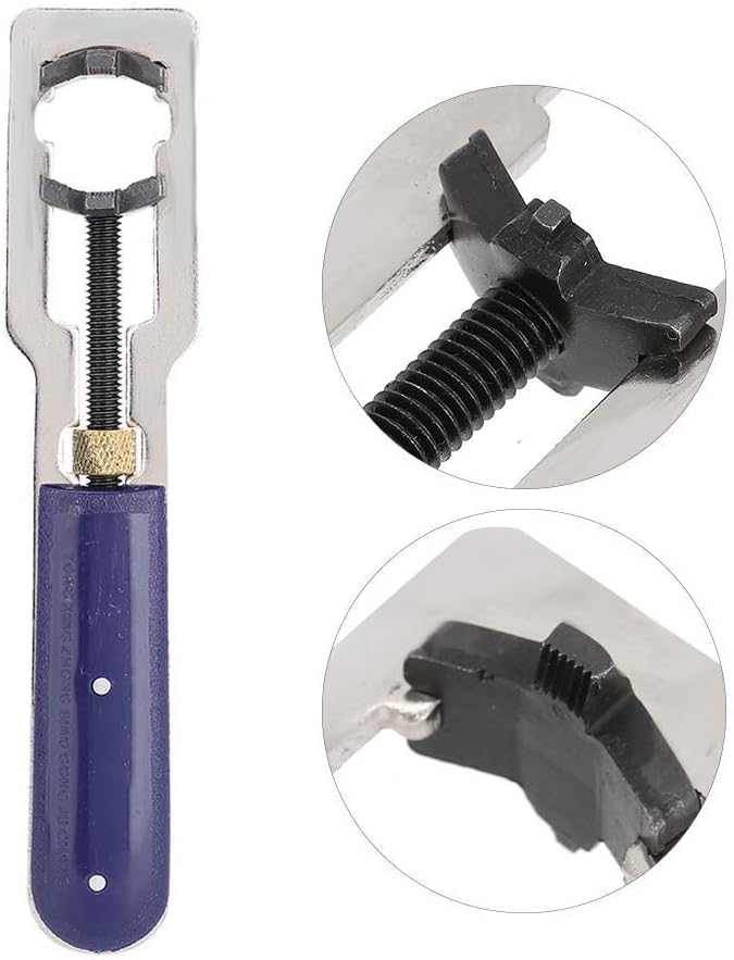 35mm Two Jaw Adjustable Watch Case Opener, Metal Watch Back Cover Remover Tool for Battery Replacement Universal Watch Repair Tool Kit for Different Sizes of Men's Women's Watches 5.9 * 1.2in