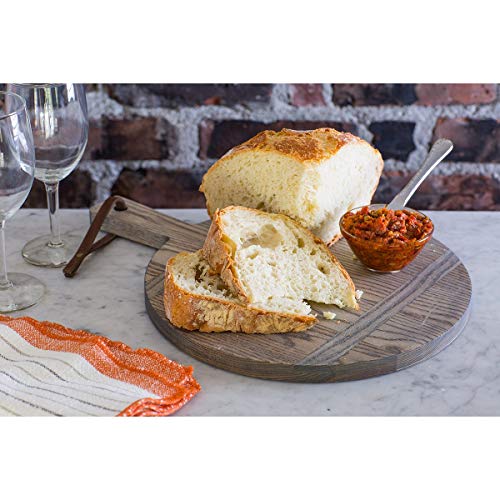 Jk Adams 1761 Large Round Wood Dessert, Pastry, And Appetizer Serving Board, Ash, 15" X 11", Driftwood (1761-Eight) #TOP1