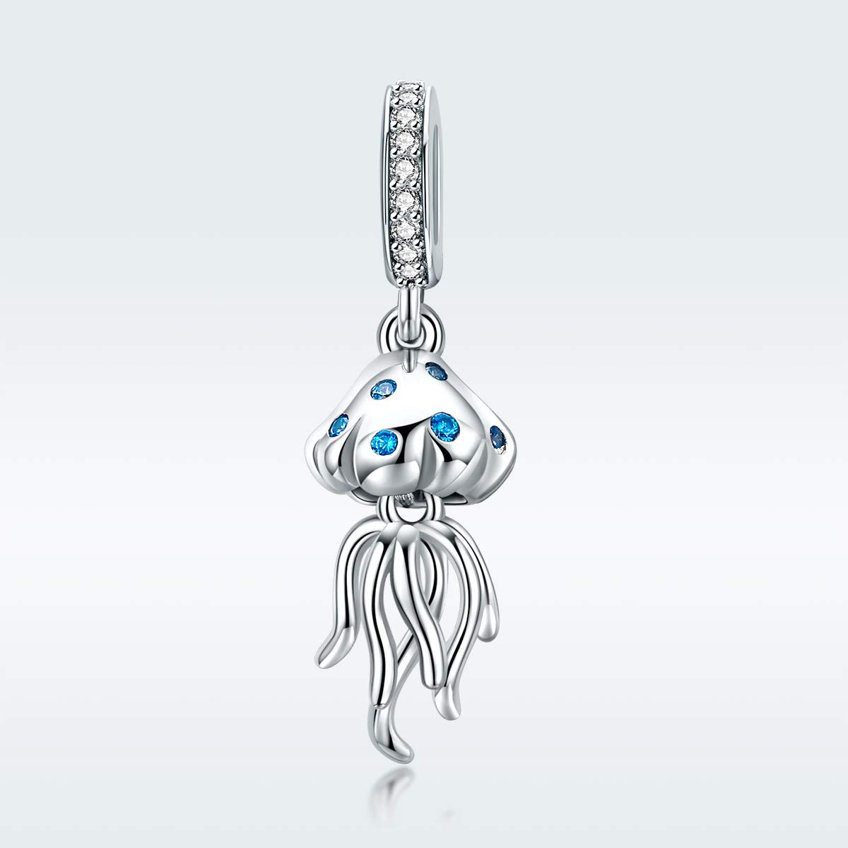 NewL Colgante de medusas de la serie mundial subacuática para pulsera y collar de plata de ley 925 auténtica joyería de bricolaje