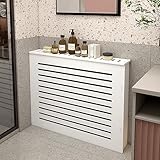 Diseño eficiente de Louvred: con un diseño único de rejilla tanto en la parte delantera como en la parte superior, esta cubierta de radiador promueve una distribución rápida y uniforme del aire caliente en toda tu habitación, mejorando la eficiencia de calefacción mientras minimiza los riesgos de quemaduras.
