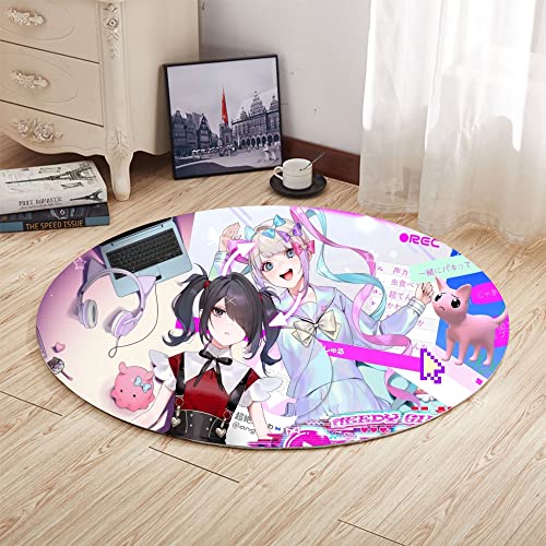 Dmspace Anime Needy Girl Overdose Tapis rond doux antidérapant Cover