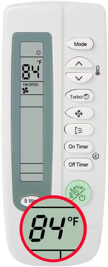 Replacement for SAMSUNG Air Conditioner Remote Control ARC-454 DB93-01364X AW0591L AW0591L/XAA AW0593L AW0593L/XAA AW0691L AW0691L/XAA AW0693L AW0693L/XAA, AW0891L AW0891L/XAA AW0893L AW0893L/XAA
