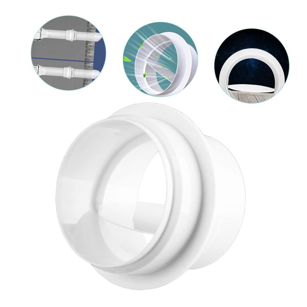 NUOBESTY 5 Stück Duct Connector für Klimaanlagen Rückflussverhinderer Luftstromventil für Kühlanlagen Installieren