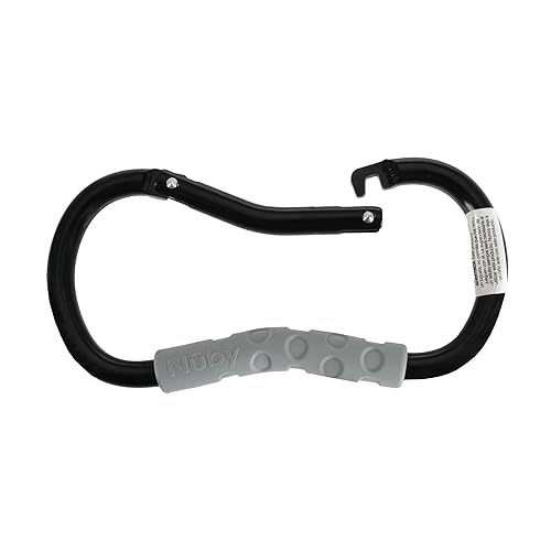 Nuby Práctico organizador de cochecito de gancho, paquete de 4 unidades, para bolsas de compras, bolsas de pañales, llaves, juguetes, 1 gancho de