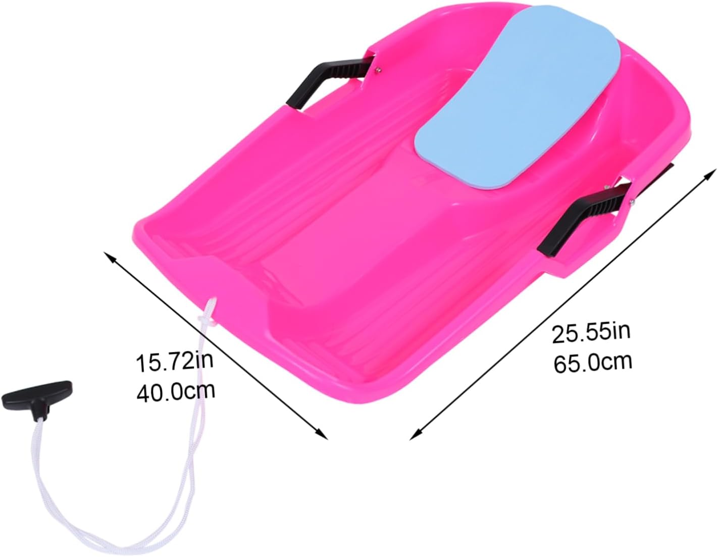 BESPORTBLE 1Pc Sliding Snow Board with Pull Rope Creative Skiing Board for Outdoor Fun Thicker Design for Safety and Flexibility for Snow Grass and Ice Skating