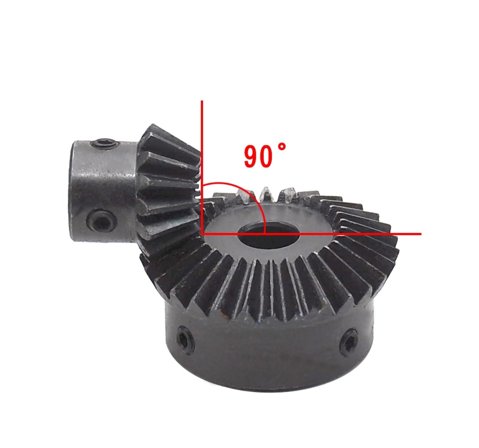 Bevel Gear Pinion Hardware Mechanical 1pcs 1:2 Bevel Gear Steel 1.5M 30 Tooth Bore 8/10/12mm Gear 90 Degrees Meshing Angle Steel Gears(12mm)