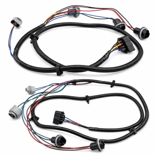 LQYLMY Rear Tail Light Wiring Harness Driver & Passenger Side Compatible with Chevrolet Silverado 1500 2500 3500 2003 2004 2005 2006 2007 Replace # 16531401 16531402
