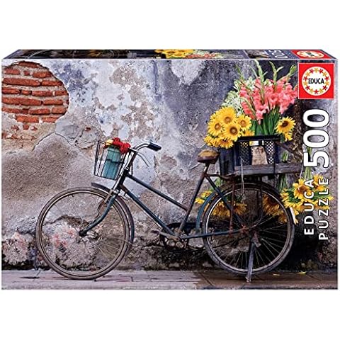 Educa - Bicicleta con Flores. Puzzle de 500 Piezas Cover