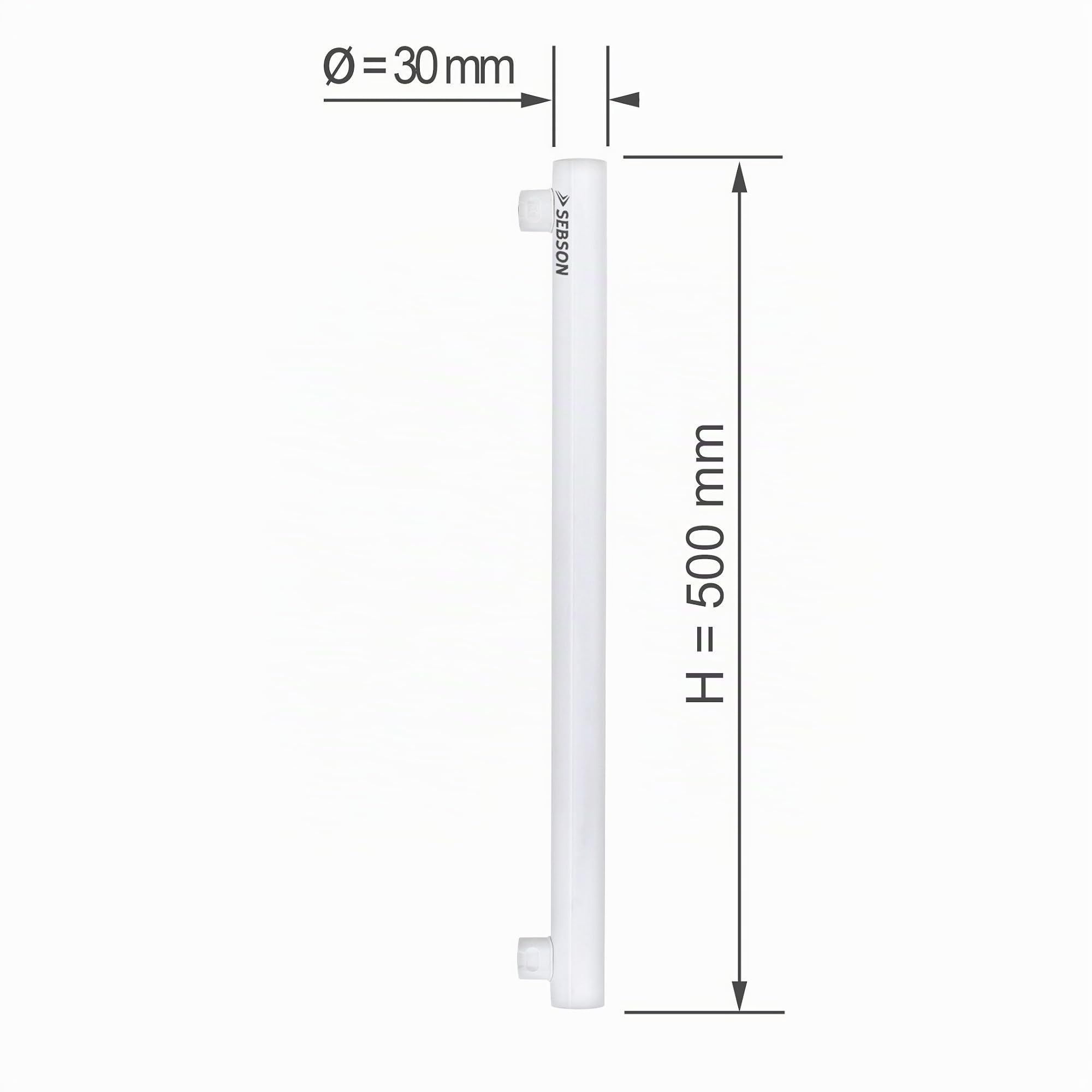 SEBSON Ampoule LED S14S 8W équivalent 60W - 880lm Blanc Chaud 3000K Non Dimmable - 150° Larges Faisceaux - Ampoule LED Tube 50cm 230V