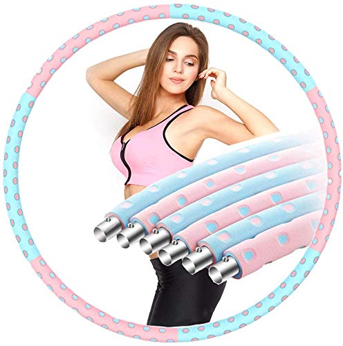 Hula Hoop mature adults, weighted fitness circle adjustable from 1 to 4 kg removable Hullahub tires suitable for fitness sport home office abdominal shaping