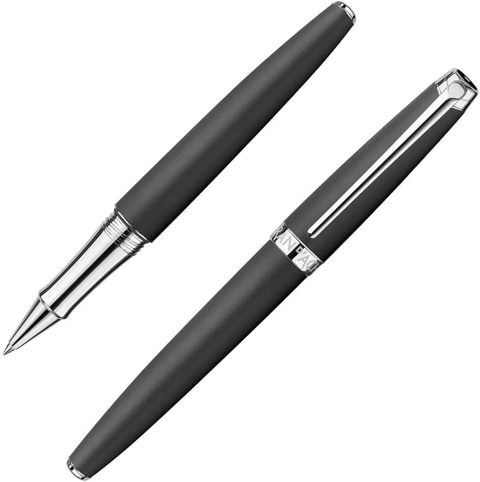 Caran d'Ache Leman Silver Plated Rollerball Pen - Black Matt
