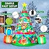 zukakii 7FT Christmas Inflatables Tree Built-in 360° Rotating Colorful LEDs & Lighted Star, Christmas Decoration Outdoor Blow up Yard Decorations with 3 Gift Boxes for Xmas Party Holiday Indoor #4
