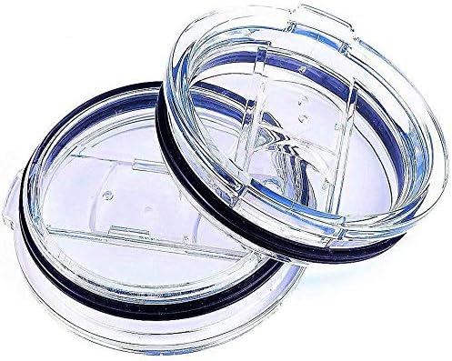 2 Pack 20 Oz Tumbler Lids Spill-proof Splash Resistant Lids Fits for Yeti Rambler Ozark Trail and most other 20 ounces tumblers New Edition
