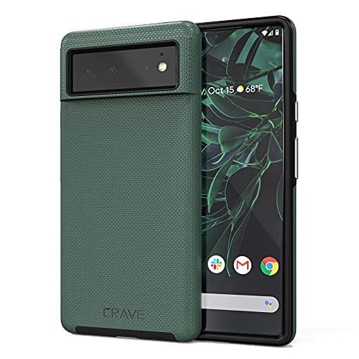 Crave Dual Guard for Google Pixel 6, Shockproof Protection Dual Layer Case for Google Pixel 6 - Shaded Spruce