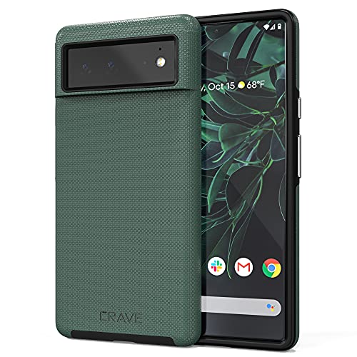 Crave for Google Pixel 6 Case, Shockproof Protection Dual Layer Case for Google Pixel 6 (6.4 inch) - Forest Green by Crave - Used condition - US$12.95