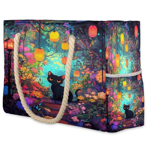 Large Beach Bags for Women with Zipper Beach Tote Bag Waterproof Sandproof Gym Swim Pool Grocery Travel Bag