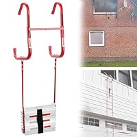 GJZQDKX Fire Ladder Compact External Ladder Fire Escape Ladder for Adults and Kids Extension Rope Ladder for Windows and Balcony,7.5M/24FT