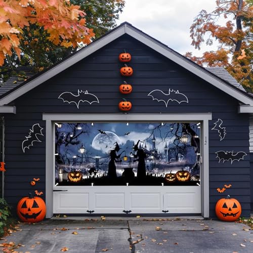 Décorations effrayantes extérieures Halloween grand format sorcière - 6