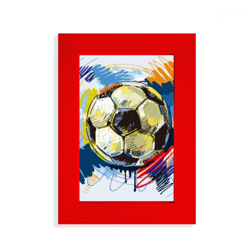 Cadre photo football rouge pour ranger et protéger vos souvenirs