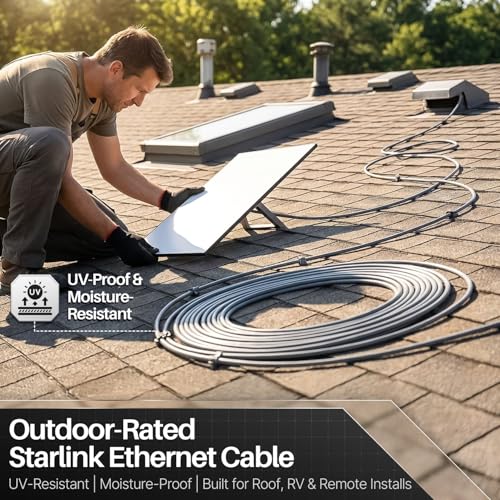 Câble Ethernet StarLink V3 TNP blindé et durable de 15,2 m pour extérieur - 2